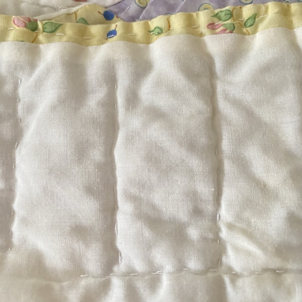 Vintage JCP Quilt Hand Stitched Multicolor Twin 85x86" Cottage Country Granny - Picture 7 of 9